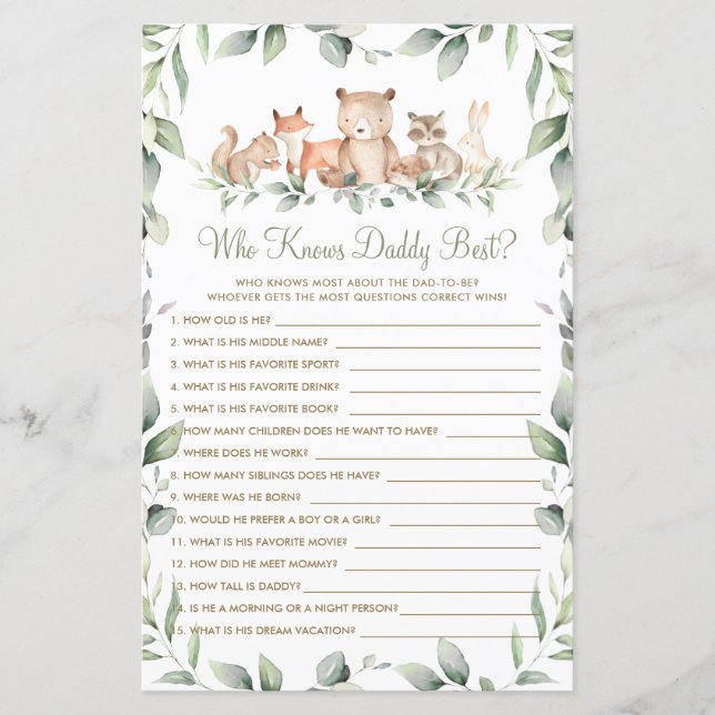 Greenery of Woodland Animal som känner pappa Best  (Framsida)