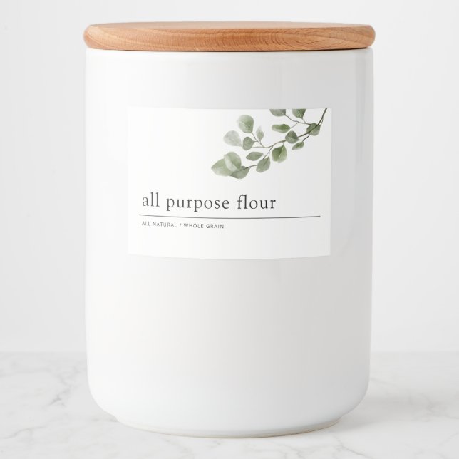 Greenery Pantry Mat Etiketter (Framsida)