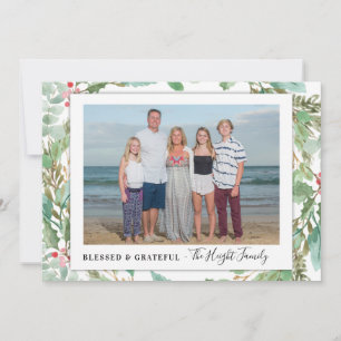 Greenery Photo Helgdag Card Meddelande