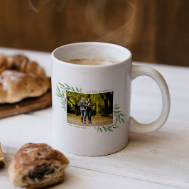 Greenery Photo Modern Jul Watercolor Kaffemugg