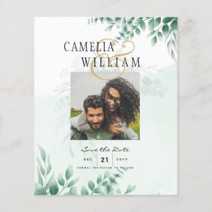 Greenery PHOTO SPARA DATUMEN Eucalyptus BUDGET Flygblad