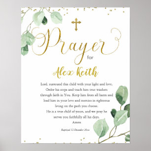 Greenery Printable Baptism Gift Poster