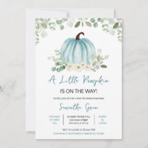 Greenery Pumpkin Baby Shower