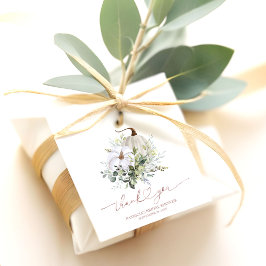 Greenery Pumpkin Fall Möhippa Favor Gift-Märkre Gåvor Etiketter