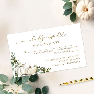 Greenery Pumpkin Fall Wedding OSA kort