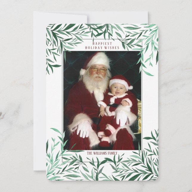 Greenery Ram-fotokort Inbjudningar (Framsida)