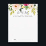 Greenery Rosa  Bröllop Bucket List Cards Vykort<br><div class="desc">Dessa gröna rosa  bröllop-hakerkort är perfekten för en enkel bröllopsmottagning eller möhippa. Utformningen av handmålade färger illustrerar vackra rosa-,  - och gulter med gröntens bladverk. Ändra ordalydelsen till kostym vid alla livshändelser. Bucketlistskylten säljs separat.</div>