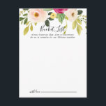 Greenery Rosa  Bröllop Bucket List Cards Vykort<br><div class="desc">Dessa gröna rosa  bröllop-hakerkort är perfekten för en enkel bröllopsmottagning eller möhippa. Utformningen av handmålade färger illustrerar vackra rosa-,  - och gulter med gröntens bladverk. Ändra ordalydelsen till kostym vid alla livshändelser. Bucketlistskylten säljs separat.</div>