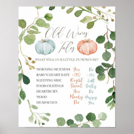 Greenery Rosa Mint Peach Pumpkin Old Wives Tales Poster