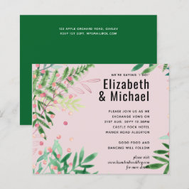 Greenery Rosa Modern Bröllop