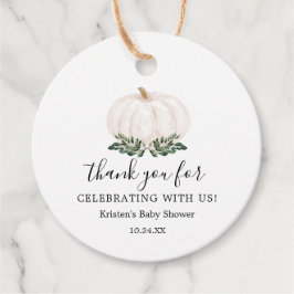 Greenery Rustic Little Pumpkin Baby Shower Gåvor Etiketter