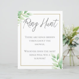 Greenery Rustic Möhippa Ring Hunt Game