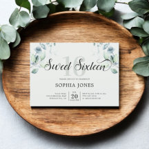 Greenery Rustic Sweet 16 Sage Grönt