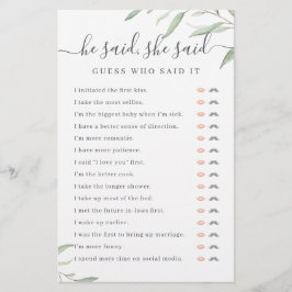 Greenery sa att hon sa möhippa-spel