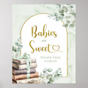Greenery Sage Storybook Baby är Sweet Poster