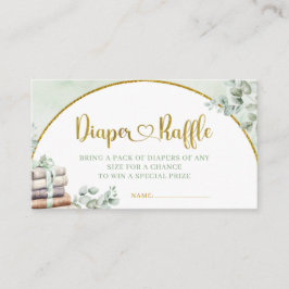 Greenery Sage Storybook Baby Shower Raffle Tilläggskort