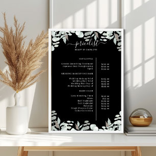 Greenery Salon Pris List Poster