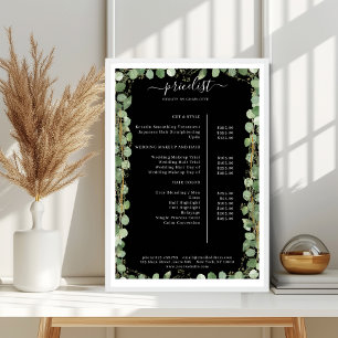 Greenery Salon Pris List Poster
