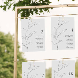 Greenery Seed Chart Card Olive Löv Gren Boho Inbjudningar