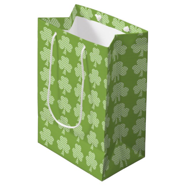 Greenery Shamrock Klöver Polka dots Patrick's Day (Framsidan Vinklad)