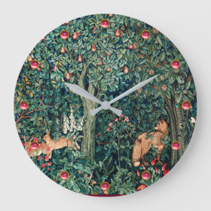 GREENERY,SKOGSDJUR Hares,Fox,Grönt Blommigt  Stor Klocka