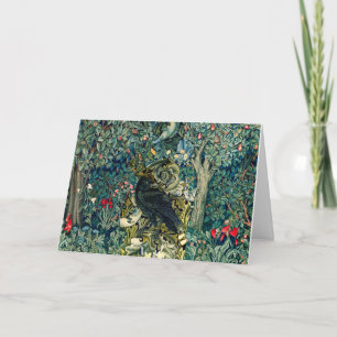 GREENERY, SKOGSDJUR,HÖJD I GRÖNTENS BLOMMIGT HELGKORT
