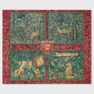 GREENERY,SKOGSDJUR,LEJONT,FOX,PHEASANT,DOS PRESENTPAPPER