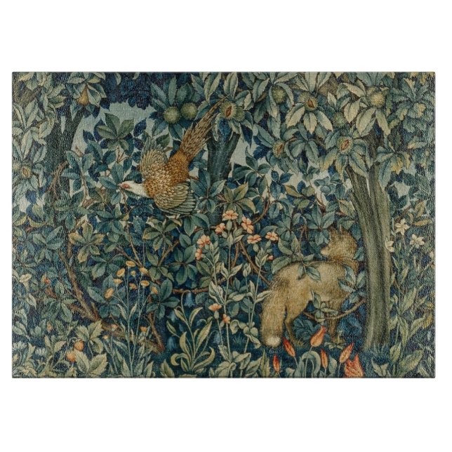 GREENERY,SKOGSDJUR Pheasant,Fox,Grönt Blommigt (Framsidan)