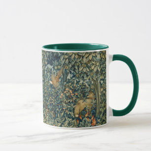 GREENERY,SKOGSDJUR Pheasant,Fox,Grönt Blommigt Mugg