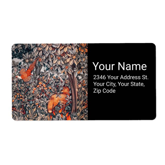 GREENERY,SKOGSDJUR Pheasant,Red Fox, Blommigt Fraktsedel (Framsidan)