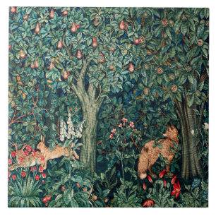 GREENERY,SKOGSDJURHÄDER,Fx,Grönt Blommigt Kakelplatta