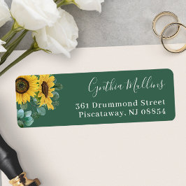 Greenery Solros Eucalyptus Foliage Returadress Etikett