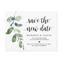 Greenery, Spara New Date, Bröllop uppskjutet