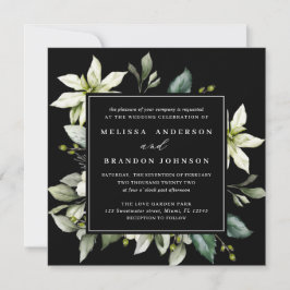 Greenery Square | Botaniska Bröllop i vattenfärg Inbjudningar