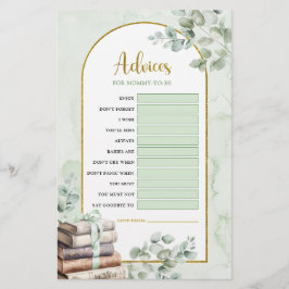 Greenery Storybook Advices for Mamma to be Games