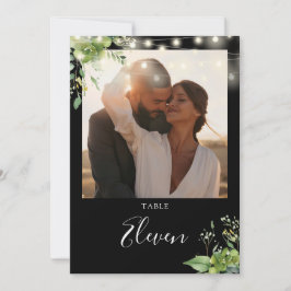 Greenery String Ljus Photo Bordsnummer