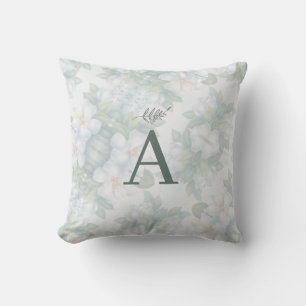 Greenery Succulent Löv Mint Watercolor Botanical Kudde