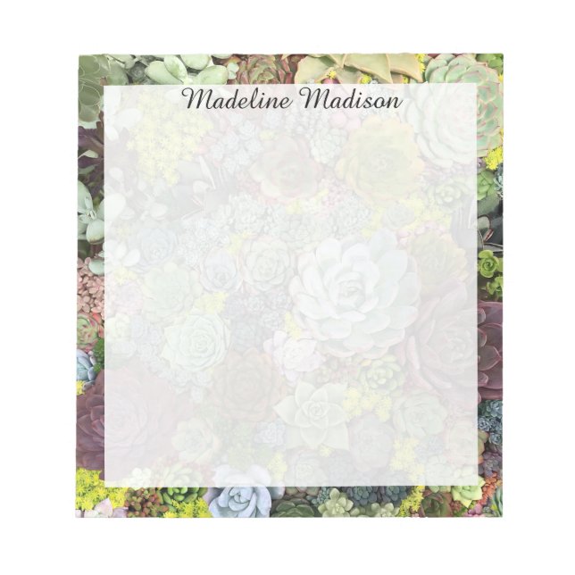 Greenery Succulents Anteckningsblock (Framsida)