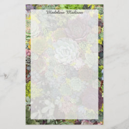 Greenery Succulents Brevpapper