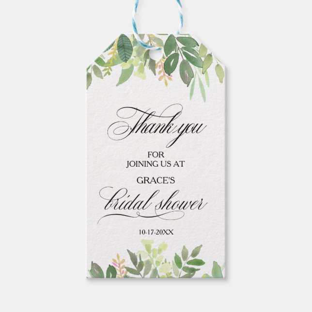 Greenery Summer Destination Möhippa Presentetikett (Framsidan)