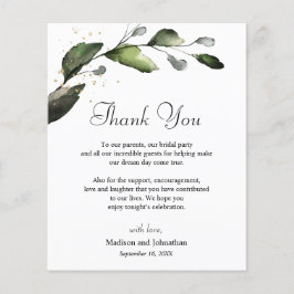 Greenery Tack-bröllopskort