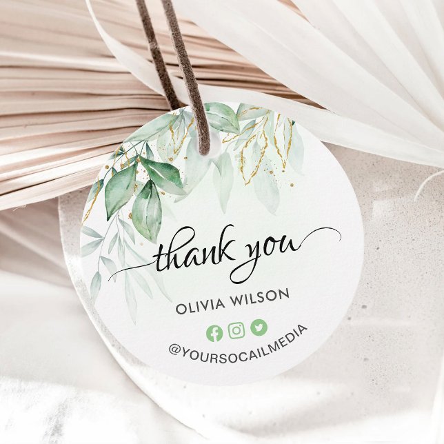 Greenery Tack Gåvor Etiketter (Skapare uppladdad)