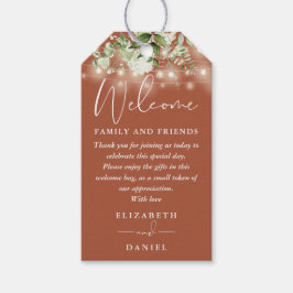 Greenery Terracotta Favor Välkommen Basket Bag Presentetikett