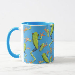 Greenery Träd-Frog Mönster Design Mugg