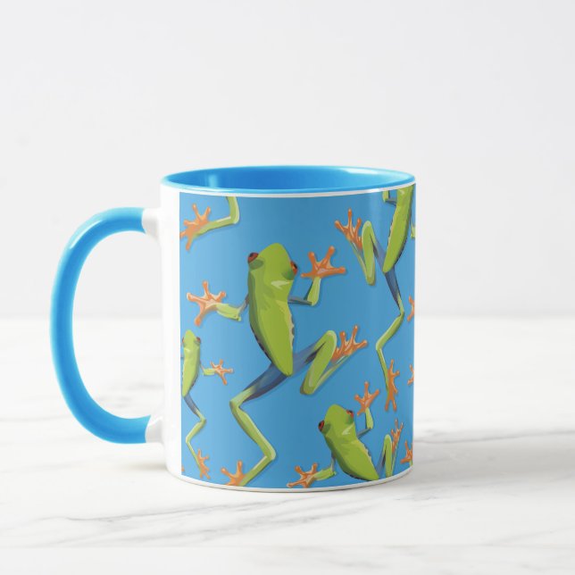Greenery Träd-Frog Mönster Design Mugg (Vänster)