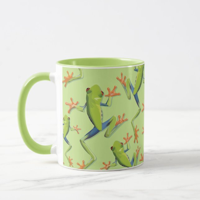 Greenery Träd-Frog Mönster Design Mugg (Vänster)