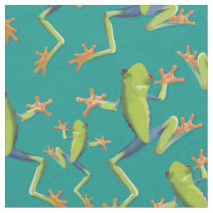 Greenery Träd-Frog Mönster Design Tyg