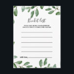 Greenery Tropical Eucalyptus Bucket List Cards Vykort<br><div class="desc">Dessa gröna tropiska eucalyptus bucket-kort är perfekten för en rustisk bröllopsmottagning eller -möhippa. Utformningen har hand om elegant eukalyptus foliage,  som inspirerar till den positiva sommaratmosfären. Bucket List-skylten säljs separat.</div>