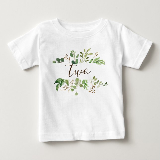 Greenery två år gammal baby tröja (Framsida)