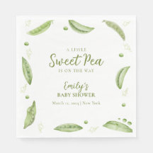 Greenery Veggie Sweet Pea in Pod Baby Shower